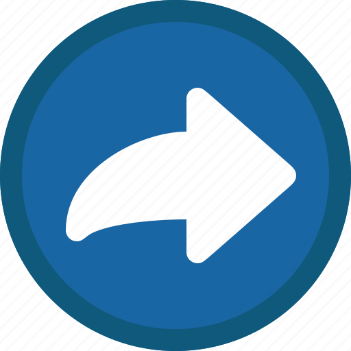 Arrow, blue, circle, forward, mail, right, next icon - Download on Iconfinder