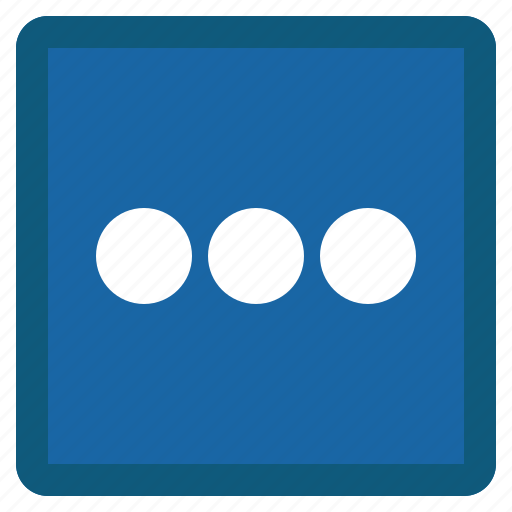 Blue, more, square, details, menu, options icon - Download on Iconfinder