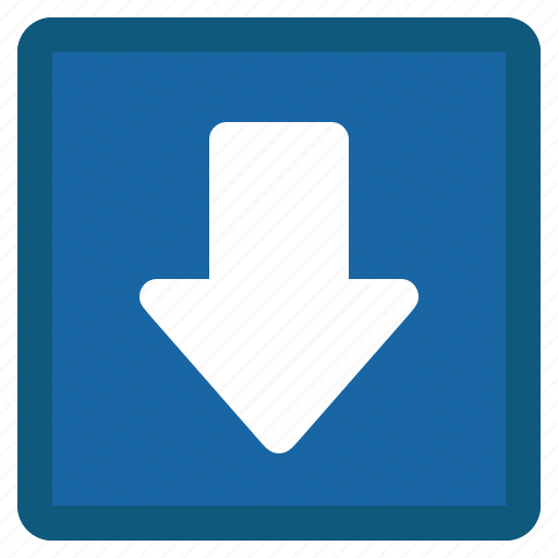 Arrow, blue, down, next, square icon - Download on Iconfinder