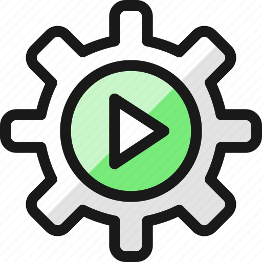 Play, cog icon - Download on Iconfinder on Iconfinder