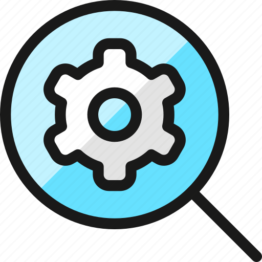 Cog, search icon - Download on Iconfinder on Iconfinder