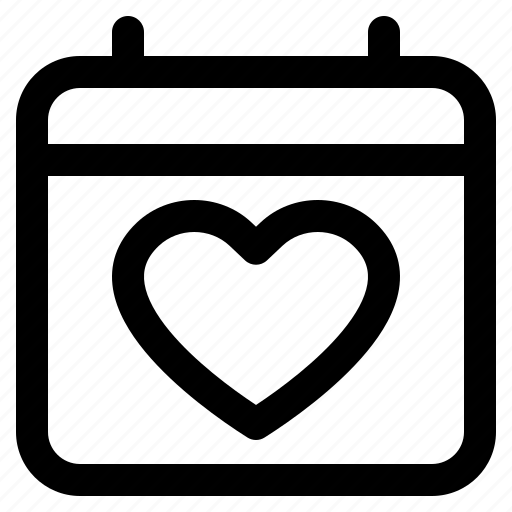 Calendar, love, romance, schedule, heart icon - Download on Iconfinder