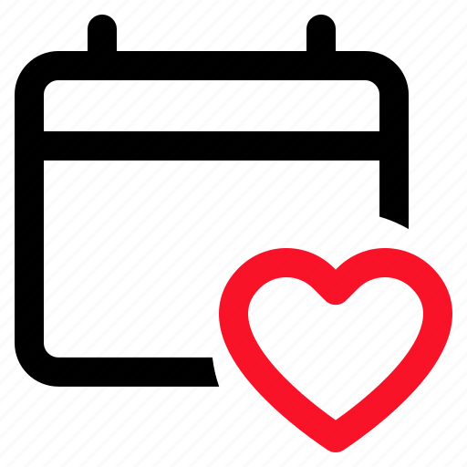 Calendar, love, celebrating, romance, heart icon - Download on Iconfinder