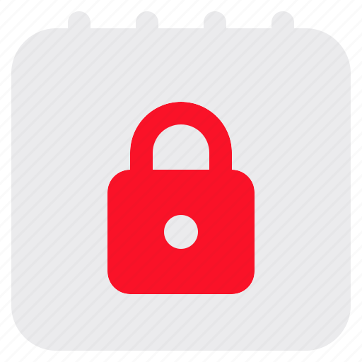 Calendar, lock, event, padlock, schedule icon - Download on Iconfinder