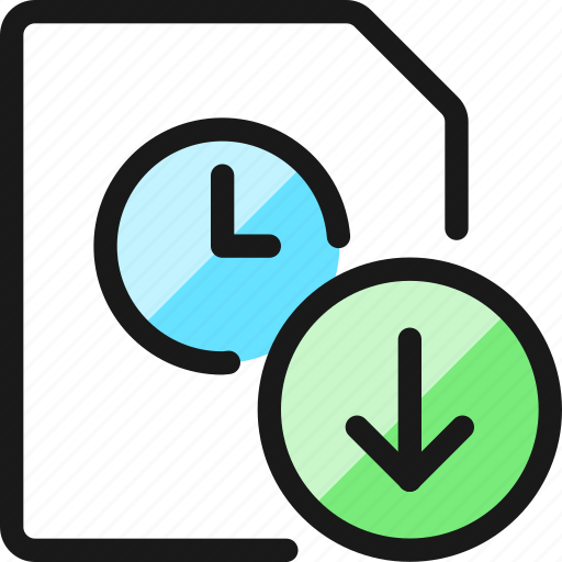 Time, clock, file, download icon - Download on Iconfinder