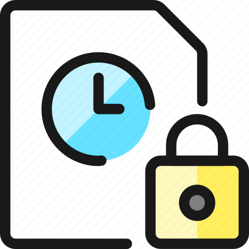 Time, clock, file, lock icon - Download on Iconfinder
