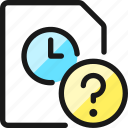 time, clock, file, question
