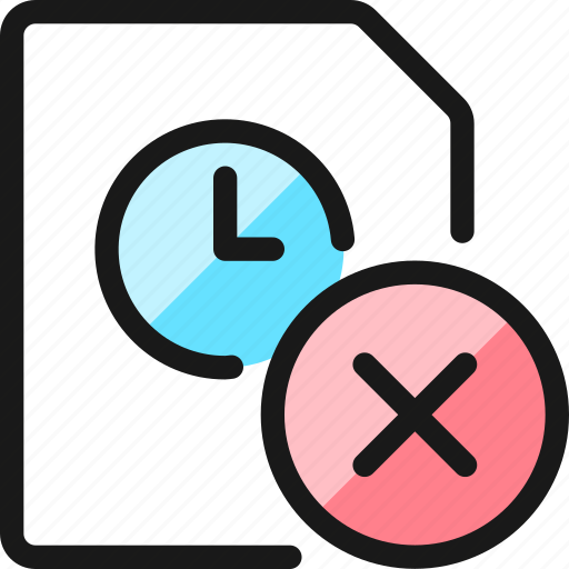 Time, clock, file, remove icon - Download on Iconfinder