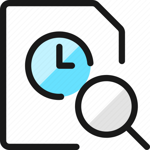 Time, clock, file, search icon - Download on Iconfinder
