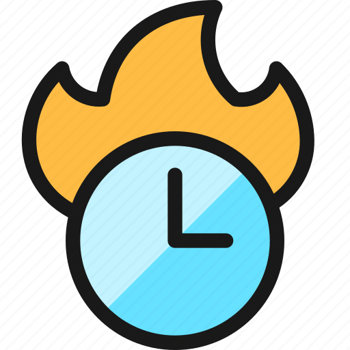 Time, clock, fire icon - Download on Iconfinder