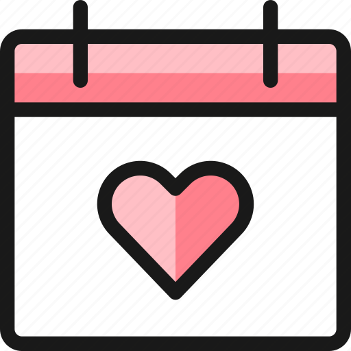 Calendar, favorite, heart icon - Download on Iconfinder