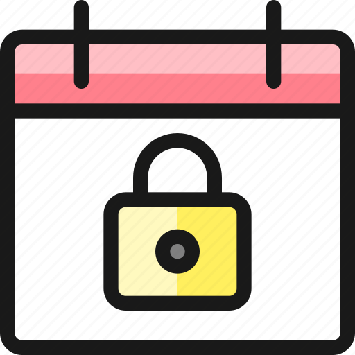 Calendar, lock icon - Download on Iconfinder on Iconfinder