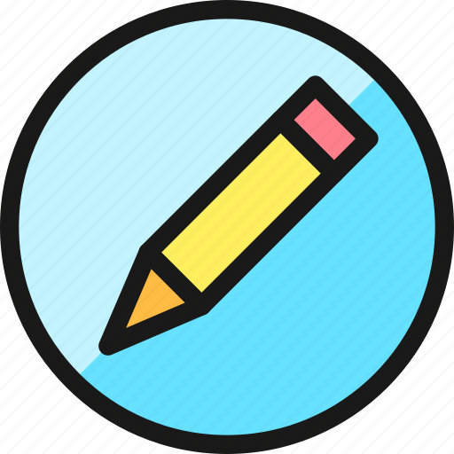 Pencil, circle icon - Download on Iconfinder on Iconfinder