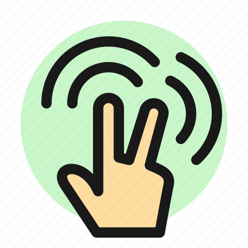 Gesture, two, finger, tap icon - Download on Iconfinder