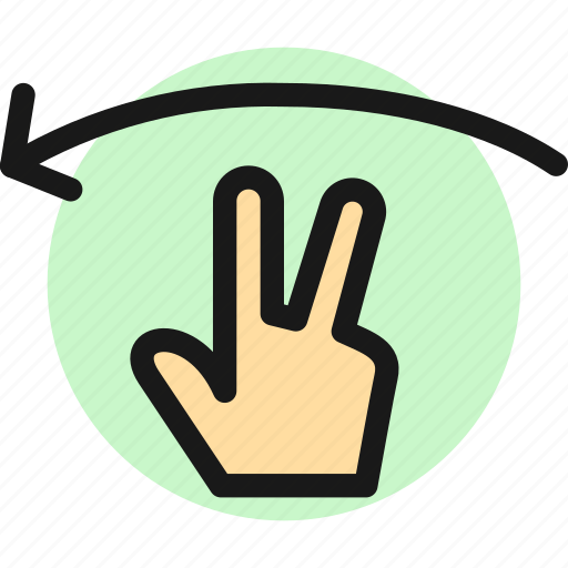 Gesture, two, fingers, swipe, left icon - Download on Iconfinder