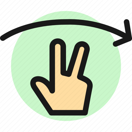 Gesture, two, fingers, swipe, right icon - Download on Iconfinder