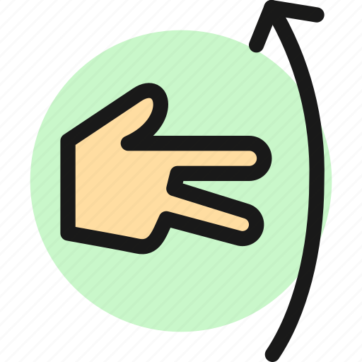 Gesture, two, fingers, swipe, up icon - Download on Iconfinder