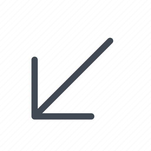 Arrow, diagonal, down, left icon - Download on Iconfinder