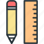 interface, linear, pencil, ruler, tools 