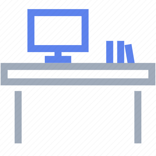 Book, computer, desk, education, furniture, house, pc icon - Download on Iconfinder