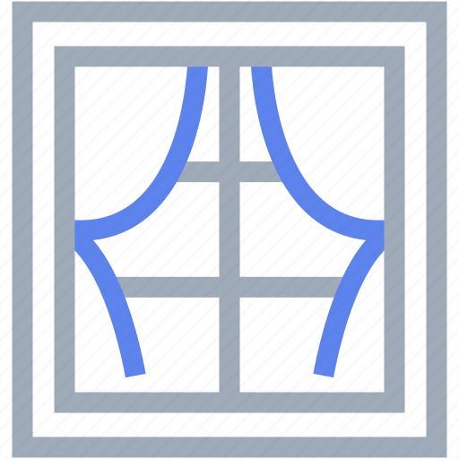 Curtain, house, window icon - Download on Iconfinder