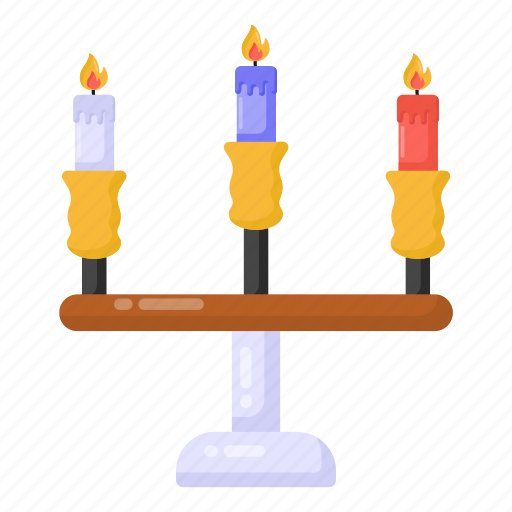 Candle holder, candle stand, chandelier, decorative candles, candelabra icon - Download on Iconfinder