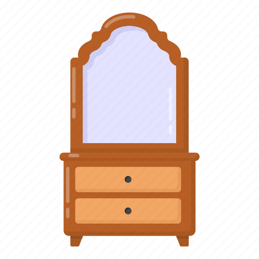 Mirror table, dressing table, dresser, makeup table, furniture icon - Download on Iconfinder