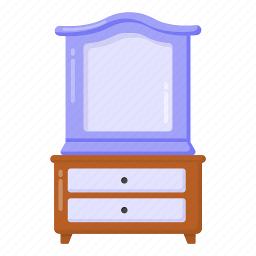 Mirror table, dressing table, dresser, vanity table, furniture icon - Download on Iconfinder
