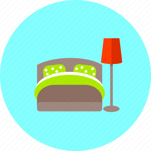 Bedroom, bed, furniture, home, interior, lamp, room icon - Download on Iconfinder