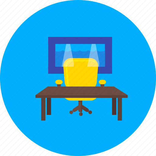 Office, agency, bureau, ex officio, office chair, office table, pantry icon - Download on Iconfinder