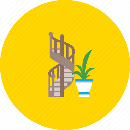 Stairs, arched ladders, flower, furniture, interior design, ladders, staircases icon - Download on Iconfinder