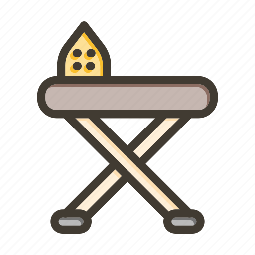 Iron board, iron, ironing, laundry, household icon - Download on Iconfinder