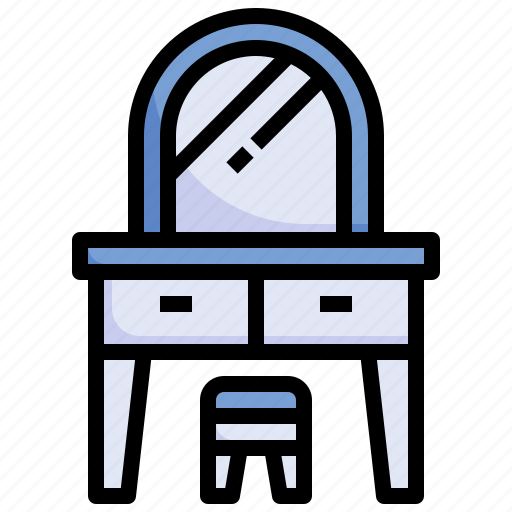 Dressing, table, furniture, and, household, make, up icon - Download on Iconfinder