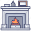 chimney, fireplace, interior, winter 