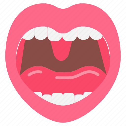Oropharynx, uvula, tonsils, teeth, tongue, mouth icon - Download on Iconfinder