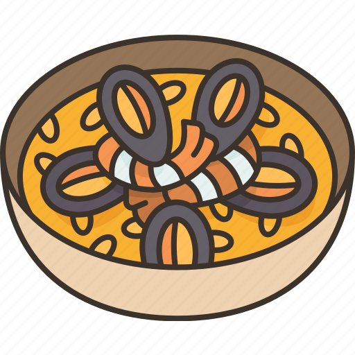 Paella, rice, seafood, dish, cuisine icon - Download on Iconfinder