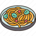 spaghetti, food, lunch, gourmet, meal