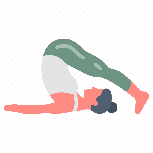 Plow, yoga, halasana, spinal, stretch, shoulder, stand icon - Download on Iconfinder