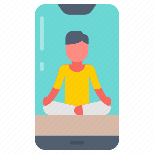 Yoga, app, online, exercice, application, practice, class icon - Download on Iconfinder