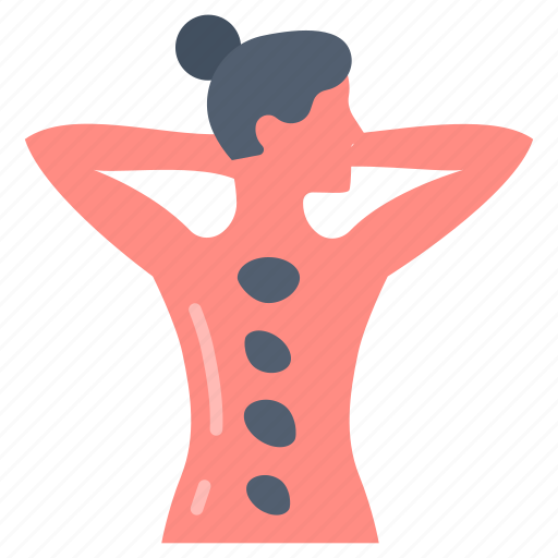 Hot, stone, therapy, massage, techniques, body, female icon - Download on Iconfinder