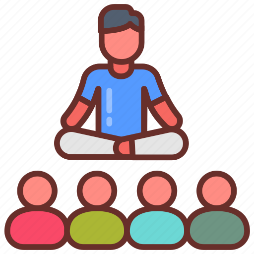 Yoga, teacher, mentor, expert, class, students icon - Download on Iconfinder