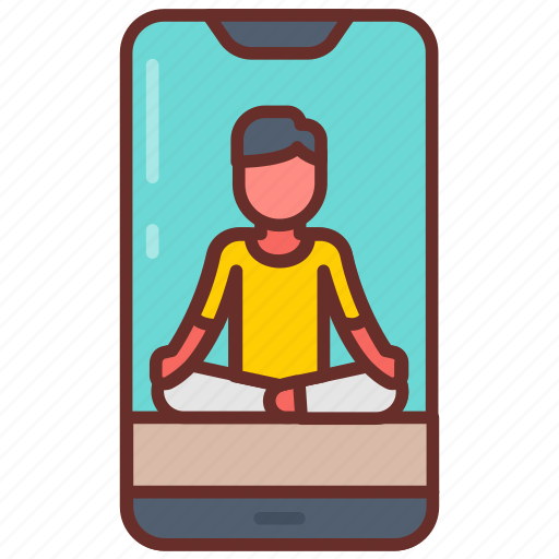 Yoga, app, online, exercice, application, practice, class icon - Download on Iconfinder