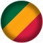 flag, circle, congo republic flag, national 