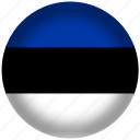 circle, estonia flag, national, flag