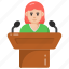 dais, podium, orator, speech, politician 