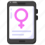 female app, women app, mobile app, phone app, female sign 