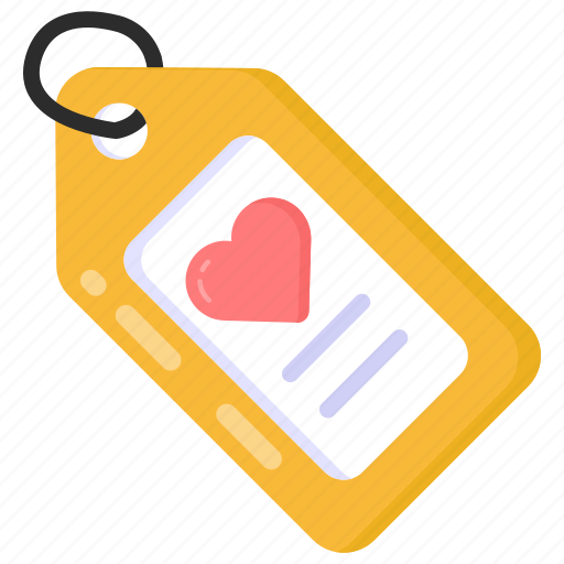 Romantic tag, heart tag, love tag, tag, heart label icon - Download on Iconfinder