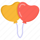 balloons, party balloons, heart balloons, party decoration, decorative balloons
