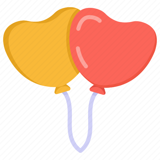 Balloons, party balloons, heart balloons, party decoration, decorative balloons icon - Download on Iconfinder