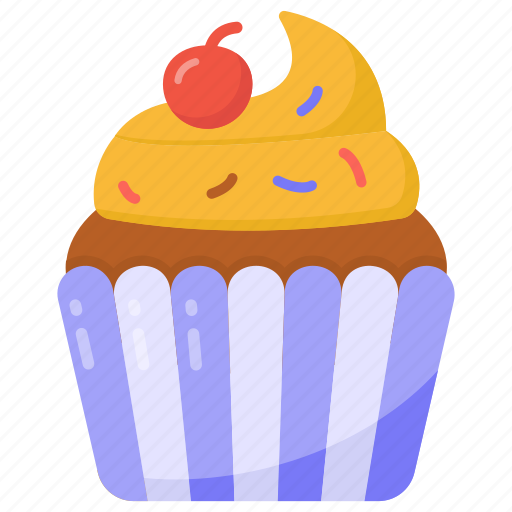 Cupcake, dessert, muffin, fairy cake, bakery food icon - Download on Iconfinder